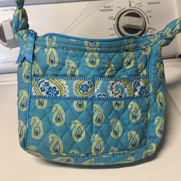 Blue and green Vera Bradley paisley purse - Picture 4 of 5
